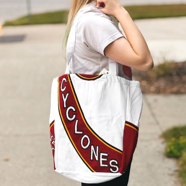 Cyclones Vintage White Marching Band Tote